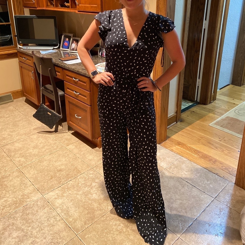 Lulu's Black and White Polka Dot Jumpsuit